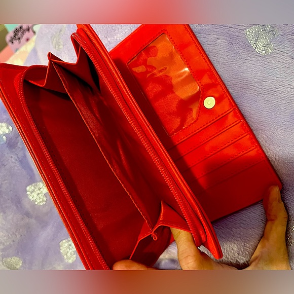 GRIMOIRE Book of Spells WALLET Blood Red GOTHIC Wicca Symbols Halloween NWOT 🩸 - Picture 5 of 6